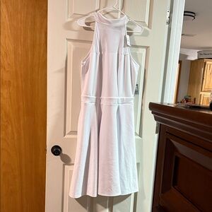 Ashley Stewart White Sleeveless Dress